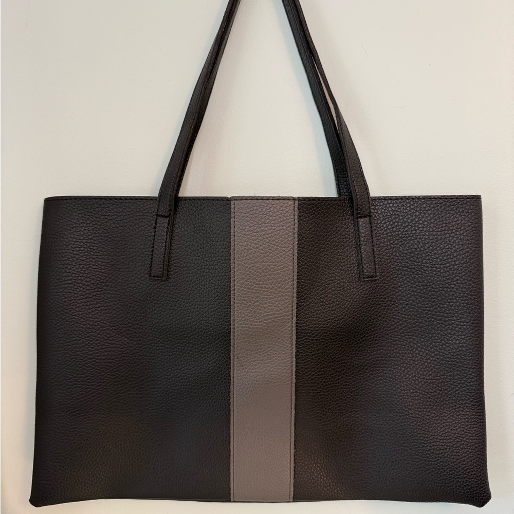 Vince Camuto Black and Gray Tote Bag